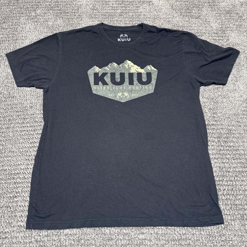 KUIU T-Shirt Mens M Ultralight Hunting Graphic Black Short Sleeve Crewneck